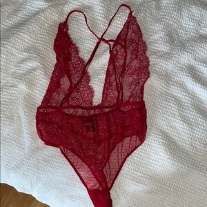 Women’s Victoria secret Red Lace Bodysuit